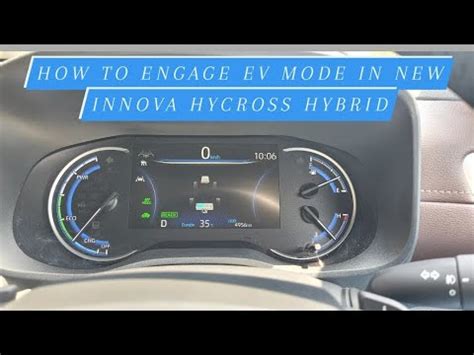 How To Use Ev Mode In New Toyota Innova Hycross Hybrid Difference