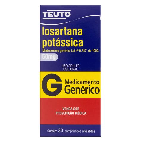 Losartana PotÁssica 50mg Teuto Caixa 30 Comprimidos Revestidos Gtin Ean Upc 7896112114185