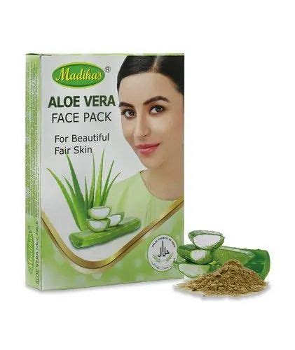 Madihas Green Aloe Vera Face Pack For Beauty And Cosmetics Packaging