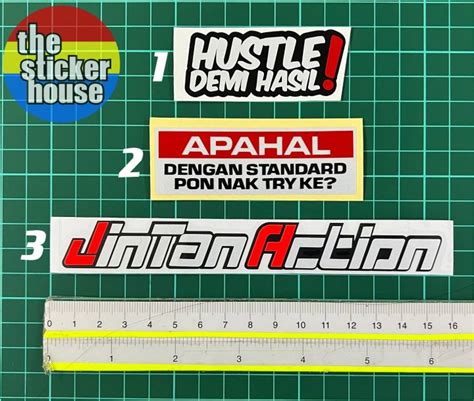 Stiker Ayat Perkataan Jintanaction Hustle Demi Hasil Apahal Dengan Standard Pun Nak Try Ke