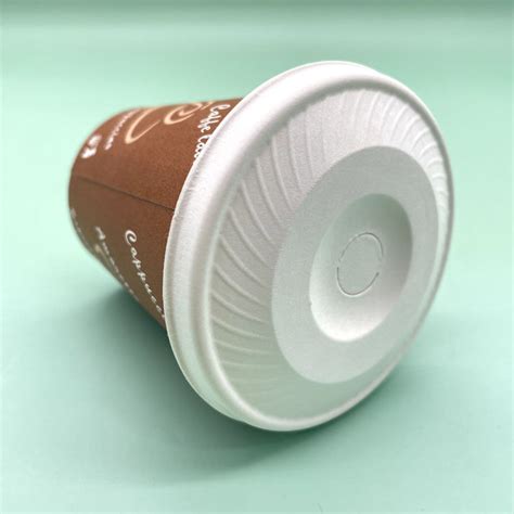 Mm Cold Hot Flat Disposable Biodegradable Sugarcane Bagasse Cup Lids