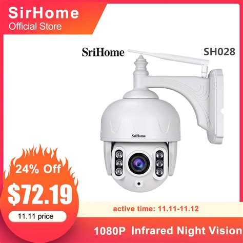 Srihome Sh Ptz Ip Cam Camera Mp P Full Hd Dome Outdoor Monitor