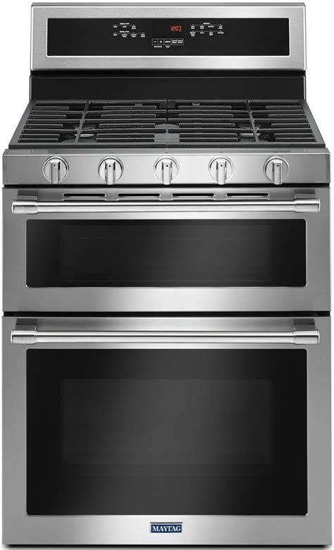 Maytag® 30 Fingerprint Resistant Stainless Steel Freestanding Double Oven Gas Range Fischers