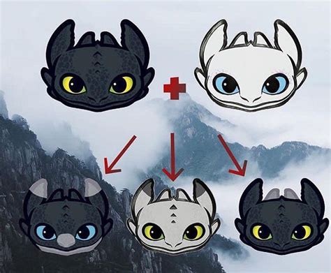 Hijos De Chimuelo Y Furia Luminosa Httyd Dragons Cute Dragons