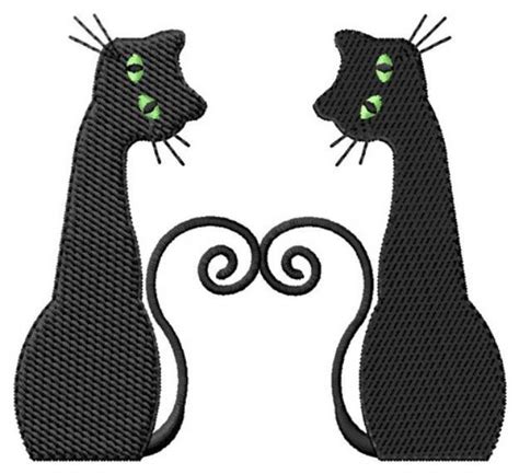 Two Cats Machine Embroidery Design Embroidery Library At