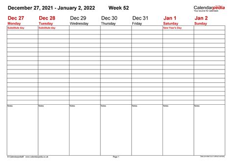 Week Numbers 2022 With Excel Word And Pdf Templates 2022 Calendar