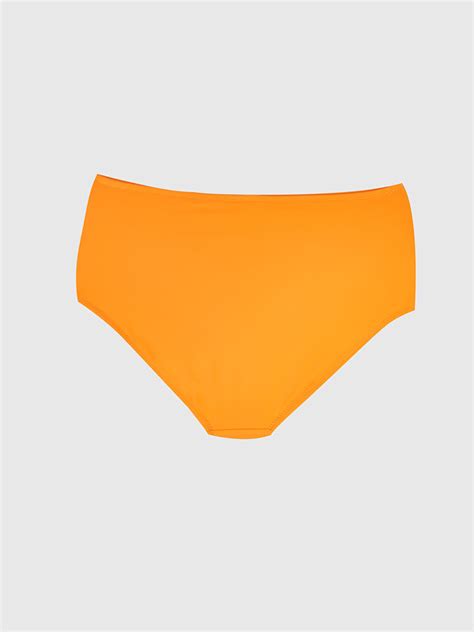 Sari Kad N Y Ksek Bel D Z Bikini Alt S Z Sfa Lcw