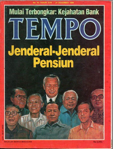 Jual Majalah Tempo Edisi Desember 1988 No 43 Jenderal Jenderal Pensiun