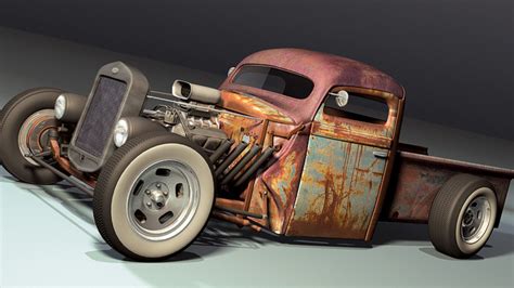 Rustic Charm HD Wallpaper Of A Classic Rat Rod Vehicle