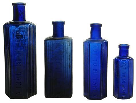 Antique Cobalt Blue Poison Bottles ABCR Auctions