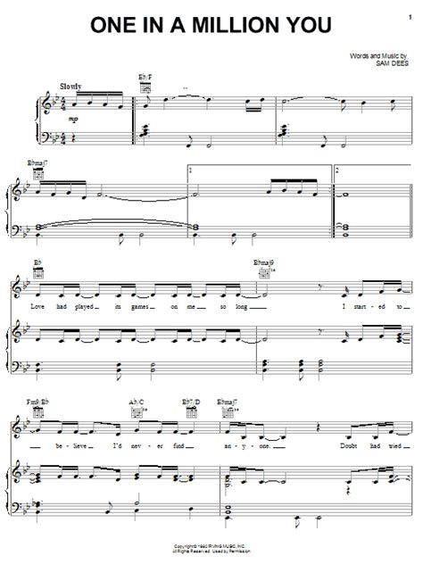 Larry Graham One In A Million You Sheet Music Pdf Chords Piano