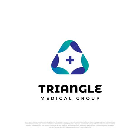 Premium Vector Modern Triangle For Medical Group Logo Vector Design