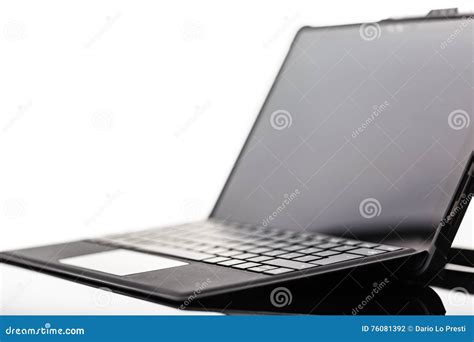 Hi Tech Sleek Laptop Stock Photo Image Of Background 76081392