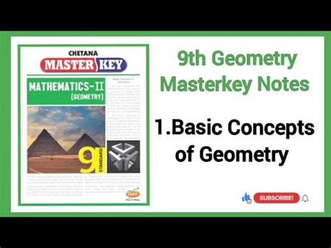 Basic Concepts Of Geometry Th Geometry Masterkey Notes Youtube