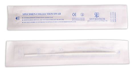 500 Pack Sterile Nasopharyngeal Swab Flocked Nasal Swabs For