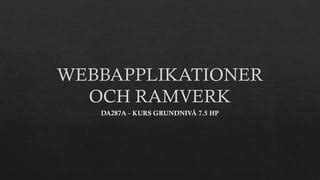 VT17 DA287A Kursintroduktion PPT