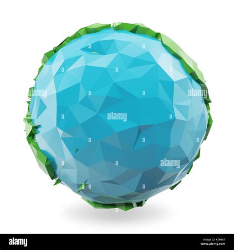 3d Illustration Polygonal Style Illustration Of Earth Low Poly Earth