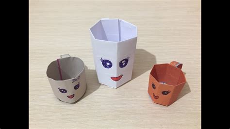 DIY MINI PAPER CUP Easy Origami Paper Cup KOLAY KAĞITTAN KUPA BARDAK