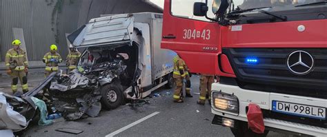 Wypadek busa na AOW Komenda Miejska Państwowej Straży Pożarnej we