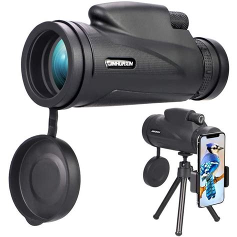 Télescope monoculaire 12 x 50 étanche avec Support de Téléphone et