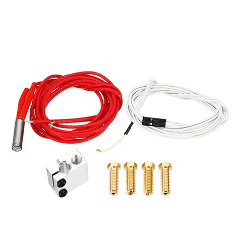 1 75mm Nozzle 12V Heat Cartridge Heater Block Thermistor Sensor Hot End Kits For 3D Printer In