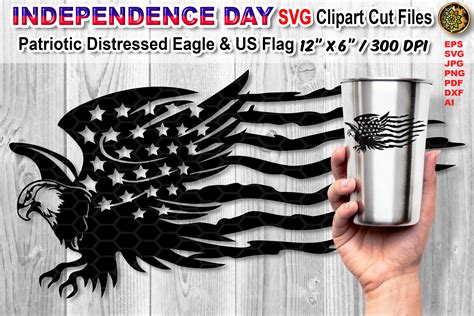 Distressed US Flag SVG W Eagle Graphic By V Design Creator Creative