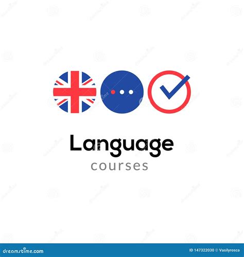 Conceito Do Curso Do Logotipo Da Escola De L Ngua Inglesa Os Ingleses