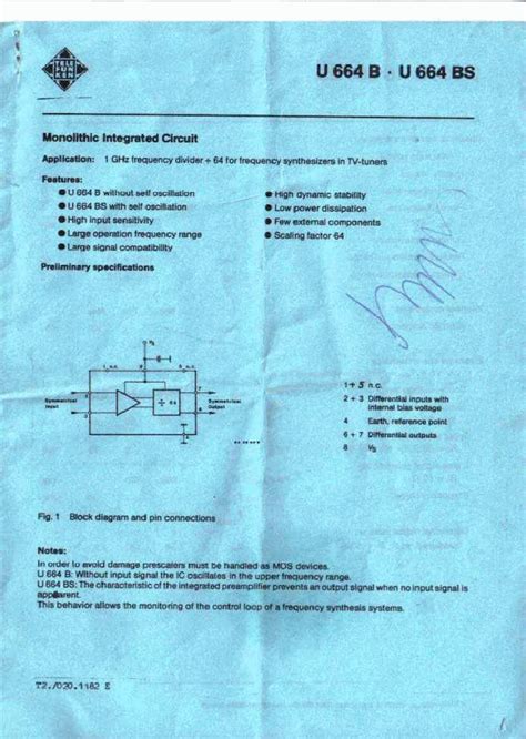 U664B_4564098.PDF Datasheet Download --- IC-ON-LINE