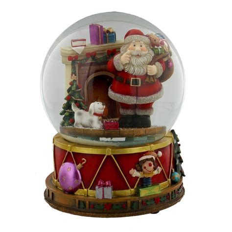 Widdop Bingham Handpainted Musical Santa Snowglobe Tunes Musical