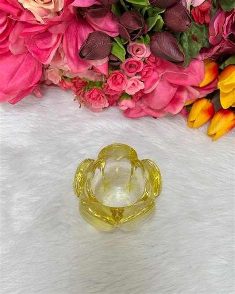 Flower Shaped Glass Candle Holder On Carousell