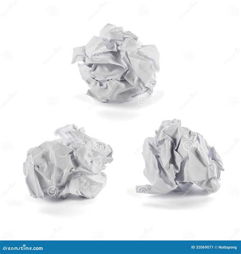 Crumpled Paper Ball Stock Image Image 32069071