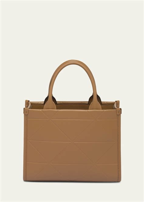 Prada Mini Triangle Logo Leather Tote Bag Bergdorf Goodman