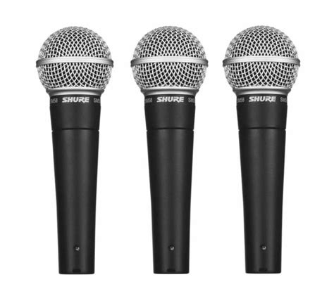 Shure Sm58 Pack De 03 Micrófonos Vocal Dinámico Cardioide Clavemusic