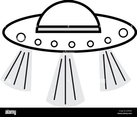 Figure Ufos In The Galaxy Space And Mysterious Creation Stock Vector