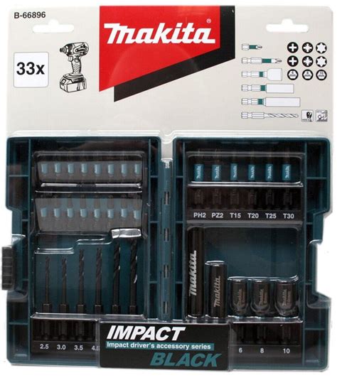 Makita B 66896 33 Piece Black Impact Torsion Screwdriver Bit Set High Durability 88381540025 Ebay