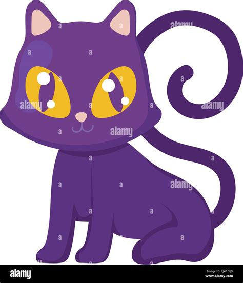 Cute Black Cat Stock Vector Image And Art Alamy