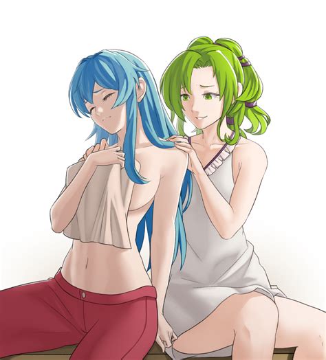 Rule 34 2girls Bed Covering Breasts Eirika Fire Emblem Fire Emblem