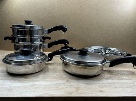 Vintage Saladmaster Set 18 8 Tri Clad Stainless Steel Cookware Vapo