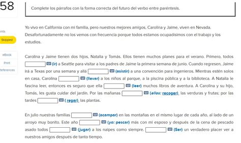 Solved 48 Complete Cada Oracion Con La Forma Correcta Del Verbo Entre