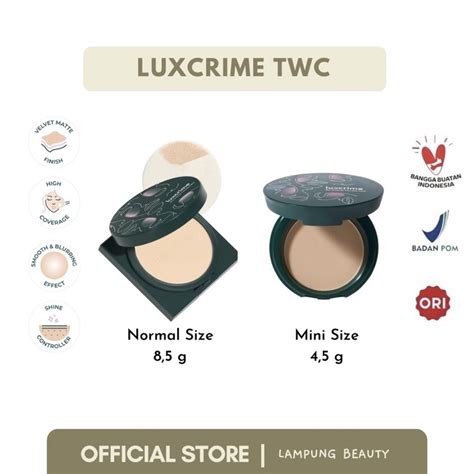 Jual Luxcrime Blur And Cover Two Way Cake Bedak Padat Waterproof Mini