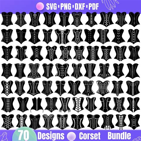 High Quality Corset SVG Bundle Corset Dxf Corset Png Corset Vector