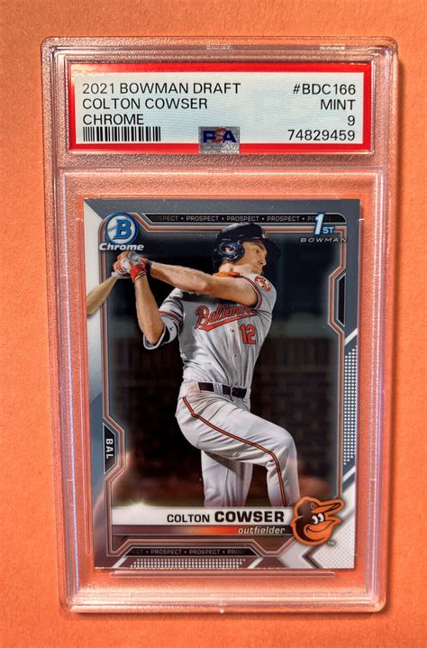 Colton Cowser Bowman Draft Chrome Bdc Orioles Psa Ebay