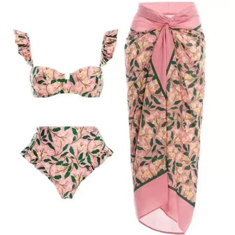 Piece Swimsuits Bikinis Alamode By Akanksha Travis Bikini With Sarong Alamode By Akanksha