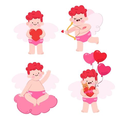 Colecci N De Personajes De Cupido En Dise O Plano Vector Gratis