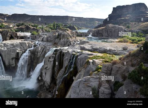 An Aerial View Of The Shoshone Falls Located On The Snake River In