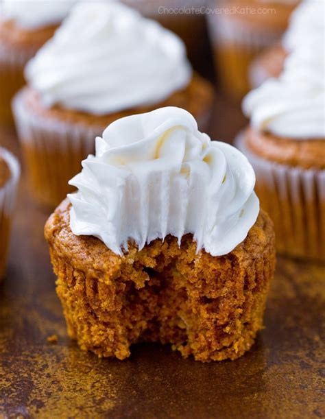 Pumpkin Cupcakeswith Cream Cheese Frosting Chocolate Covered Katie