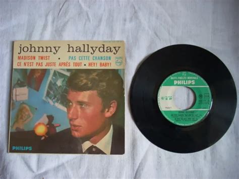 EP 45 TOURS Vinyl Johnny Hallyday MADISON TWIST PAS CETTE CHANSON