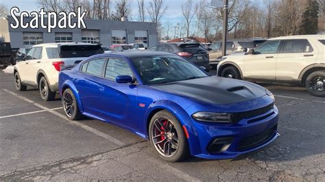 2021 Dodge Charger Widebody Scatpack Quick Walk Around Indigo Blue