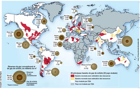 Cartes Des Ressources En Gaz De Schiste