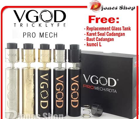 Original Vgod Pro Mech Rdta Kit Rokok Elektrik Vape Mechanical